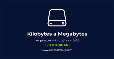 convertidor de kilobytes a megabytes.